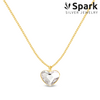 Spark - zilveren kinderketting met kristal