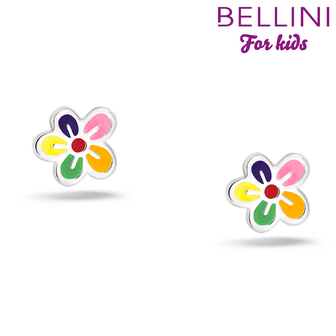 Bellini 575.028 - zilveren kinder oorbellen bloem