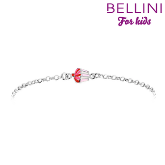 Bellini 573.018 - Zilveren Bellini armband met zwart emaille cupcake