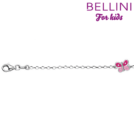 Kinder bedelarmband roze vlinder