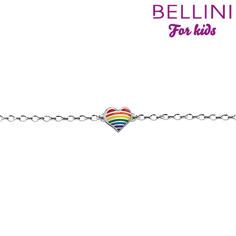 Bellini 573.070 - bedelarmband regenboog hartje